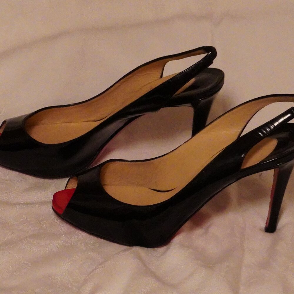 Black patent leather Christian Louboutin heels - Picture 2 of 7